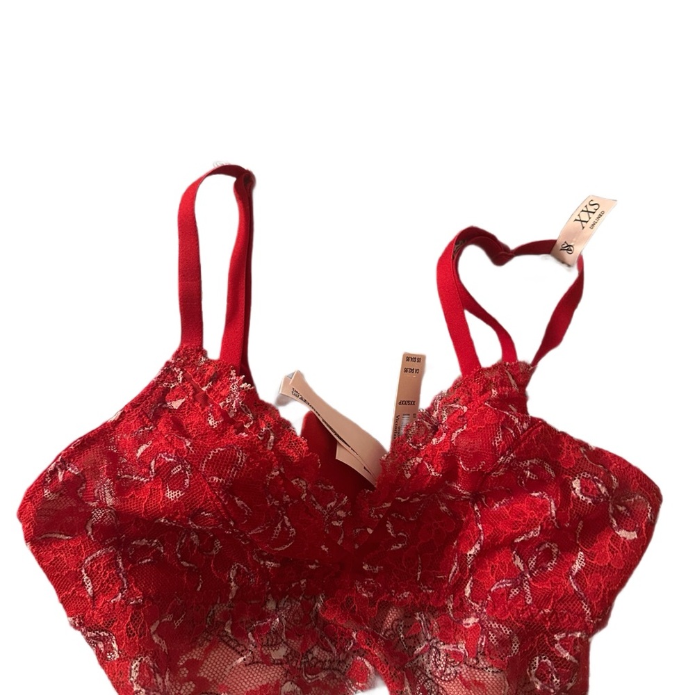 Victoria’s Secret Red Lace Bralette Size: XXS